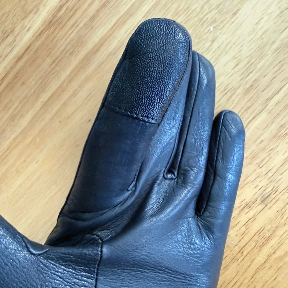 Kate Spade Lamb Leather Gloves Size M Touchscreen Bow Coquette CBK Minimalist‎